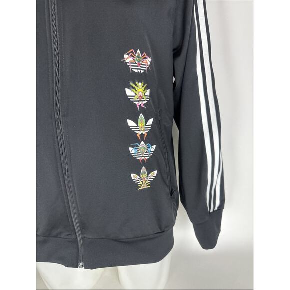Adidas X Keiichi Tanaami Collaboration Track Suit Jacket Black Zip Approx SZ XL - Picture 2 of 10